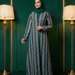 عباية “الزمرد الملكي” | فخامة الدانتيل