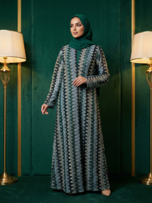 عباية “الزمرد الملكي” | فخامة الدانتيل