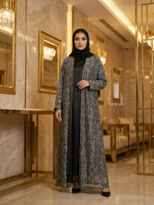 عباية "أمسية" الملكية | فخامة الدانتيل الكلاسيكي