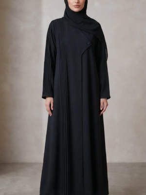 عباية ليان الكلاسيكية أكمام كسرات ناعمة