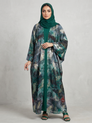 عباية زمردة البحرينية (نقشة أوراق الذهب)