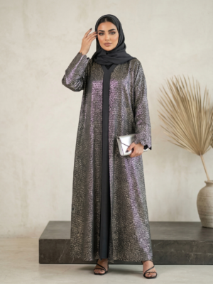 عباية "سيلفر جلو" (Silver Glow) الفاخرة